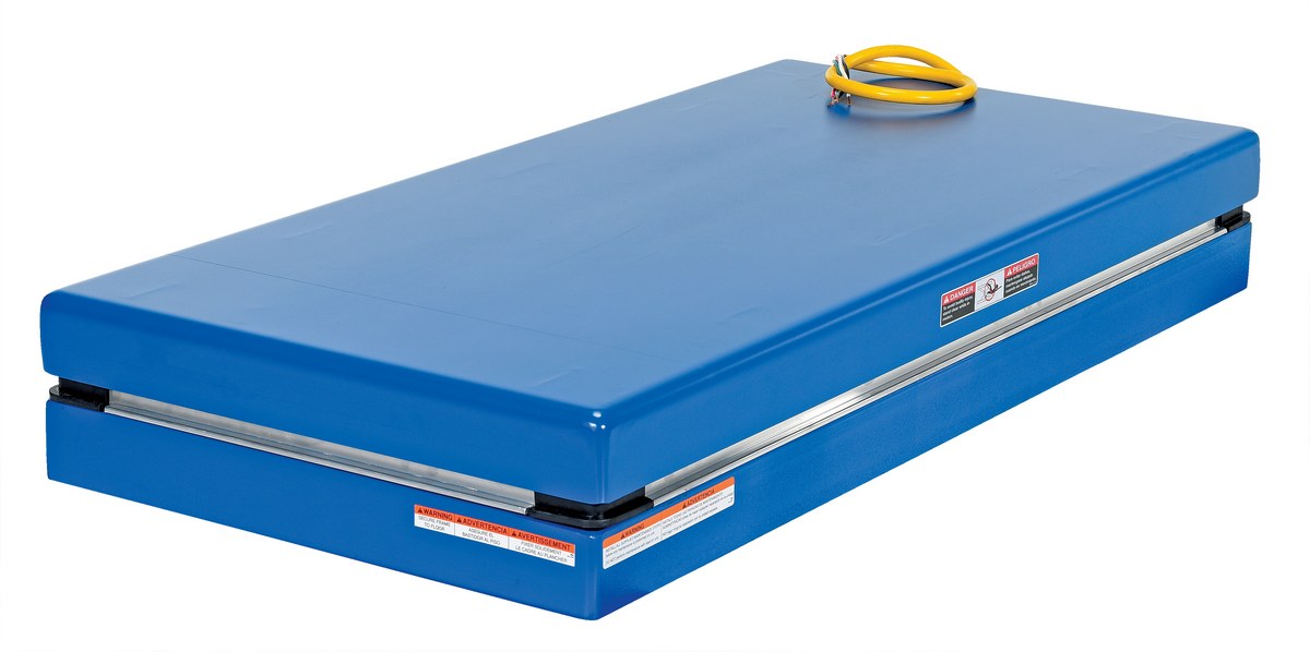 Vestil Steel Electric Hydraulic Lift Table - 24 In. x 48 In. 3000 lb - Blue