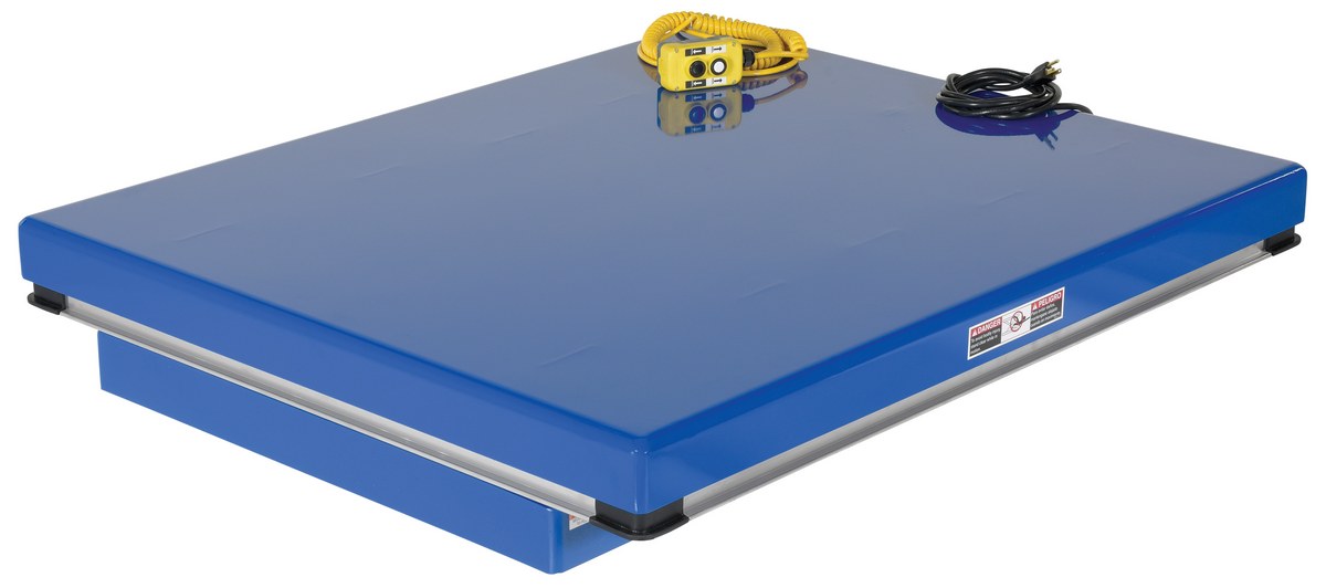 Vestil Steel Electric Hydraulic Lift Table - 40 In. x 48 In. 4000 lb - Blue