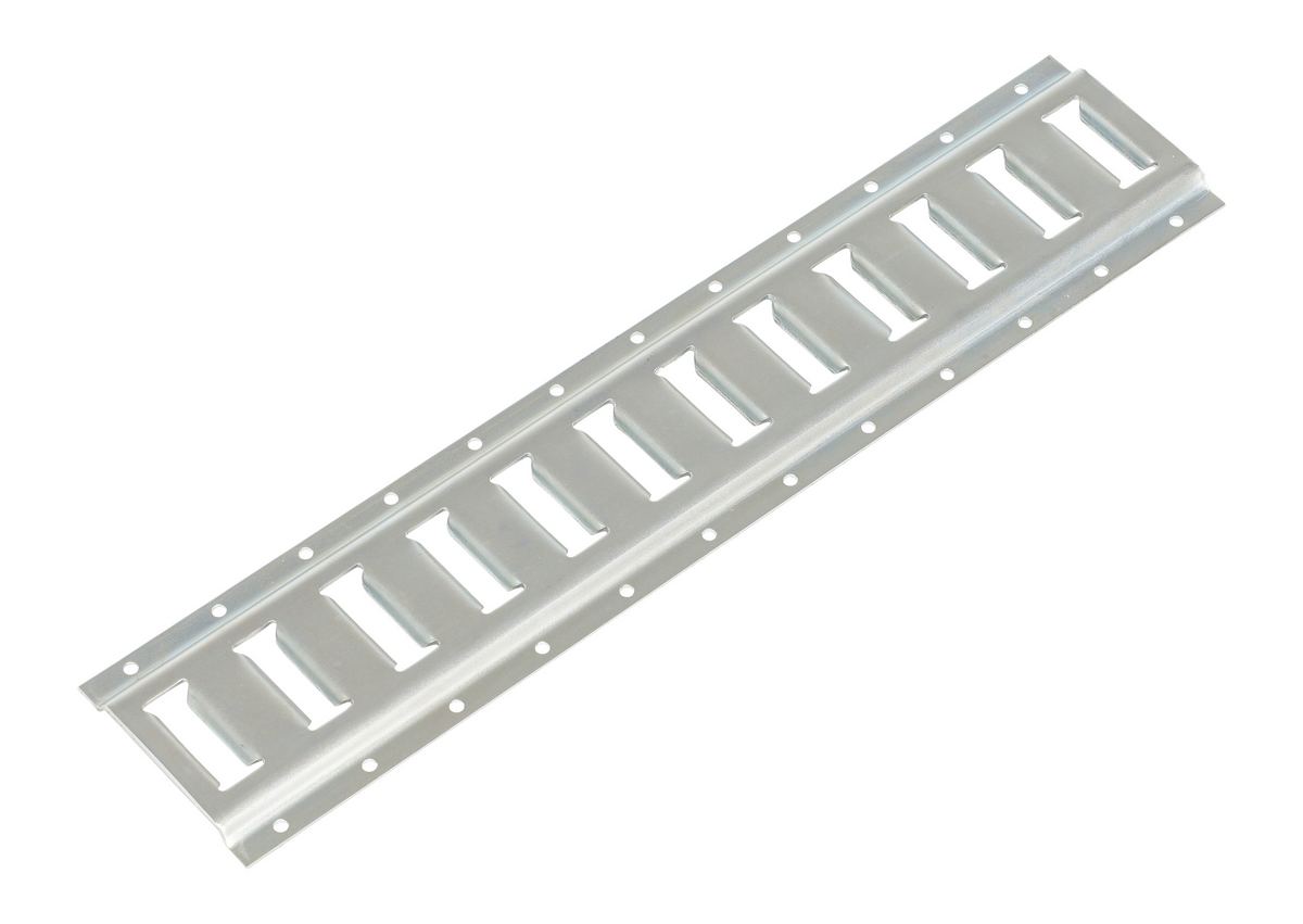 Vestil Steel Zinc Plated E-Track - 2 Ft. Length 1 Pack - Gray