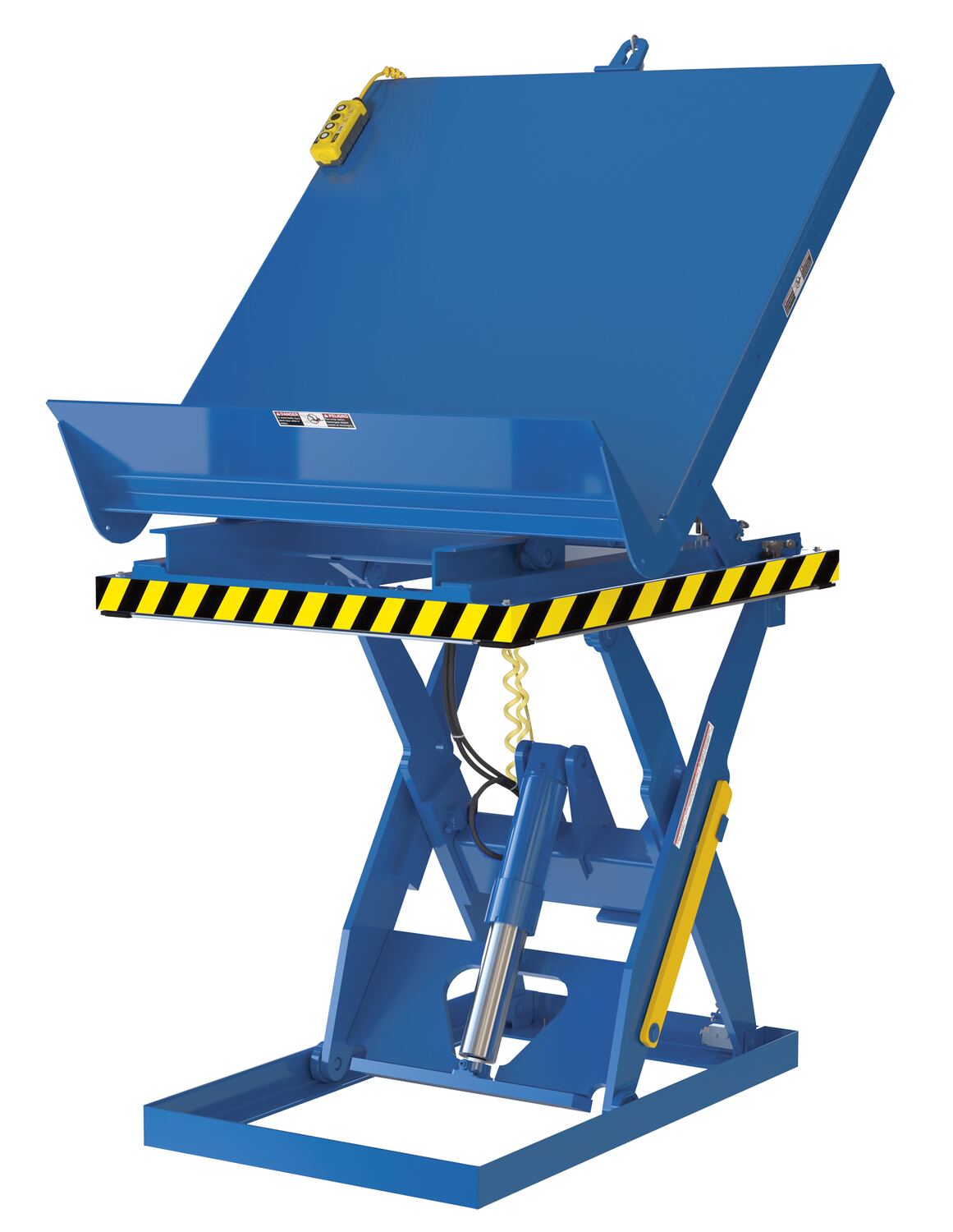 Vestil Steel Lift and End Tilt Scissor Table - 48 In. x 48 In. 1000 lb - Blue