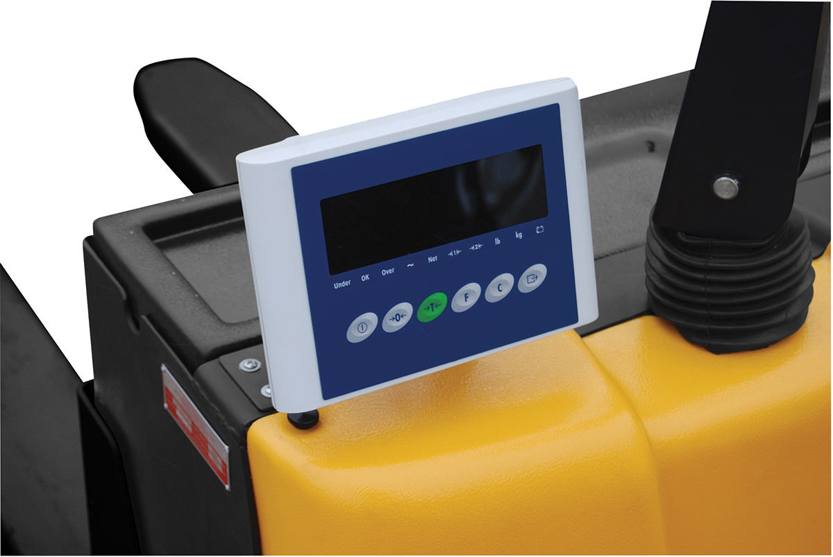 Vestil Steel Electric Pallet Truck with Scale - 25 In. x 47 In. 3,300 lb