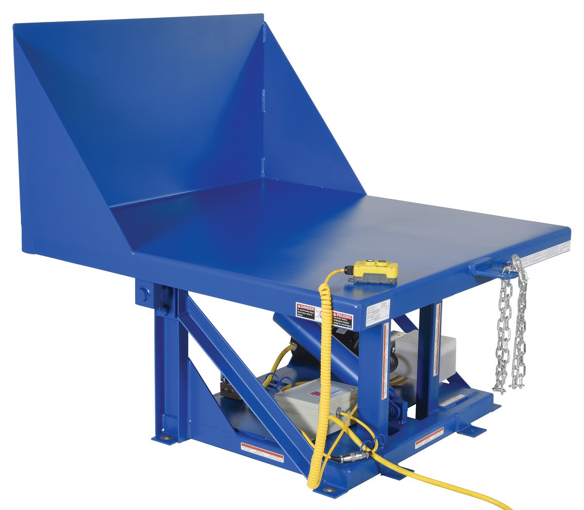 Vestil Steel Efficiency Master Tilt Table - 90 Degree Tilt 42 In. x 50 In. 2000 lb - Blue