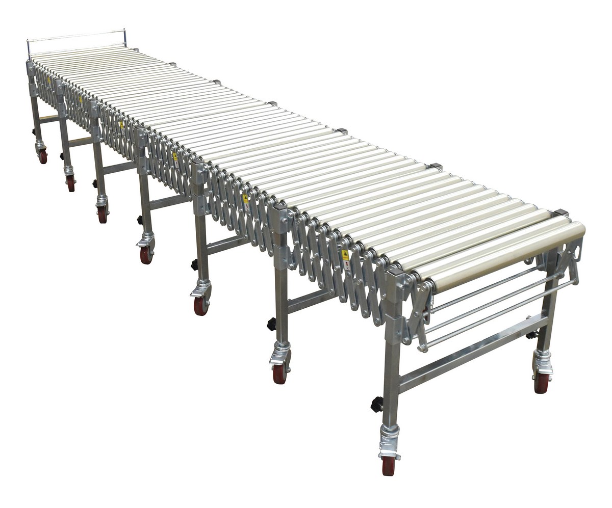Vestil Steel Expandable Conveyor Roller - 200 lb - Silver