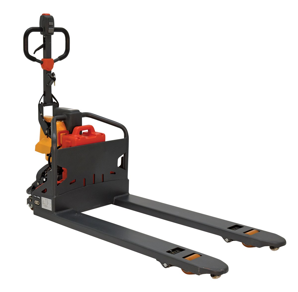 Vestil Steel Electric Pallet Truck - 27 In. x 48 In. 2600 lb - Black/Red