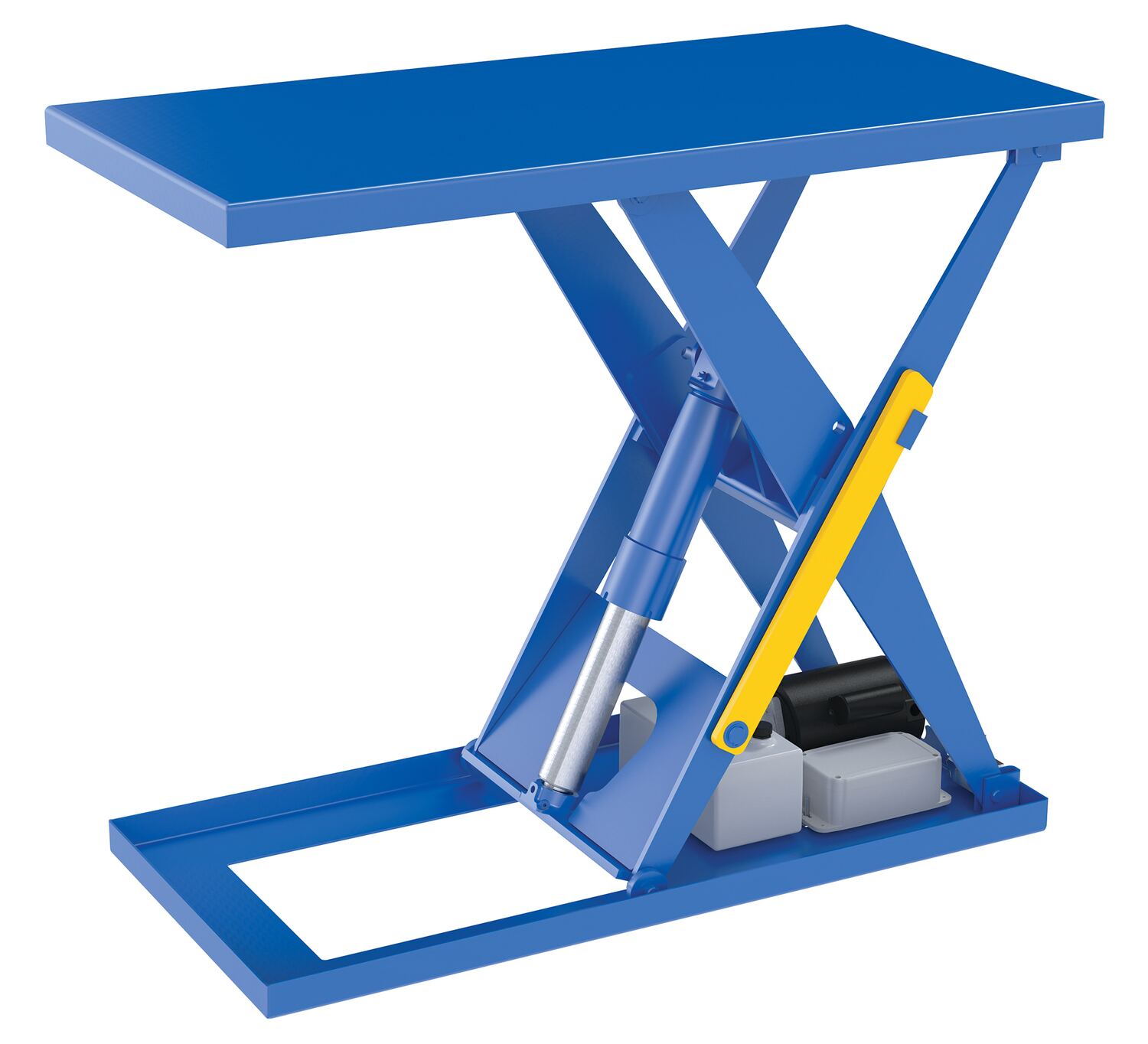 Vestil Steel Economical Electric Hydraulic Lift Table - 24 In. x 48 In. 2000 lb - Blue