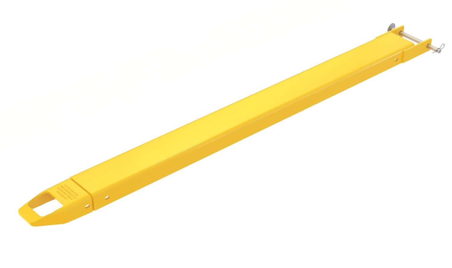 Vestil Steel Pin Style Single Fork Extension - 4 In. x 66 In. 4000 lb - Yellow