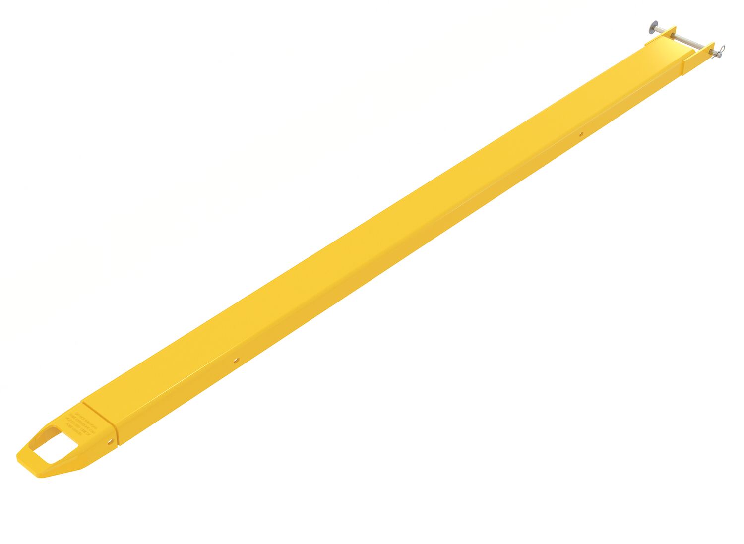 Vestil Steel Pin Style Single Fork Extension - 4 In. x 108 In. 4000 lb - Yellow
