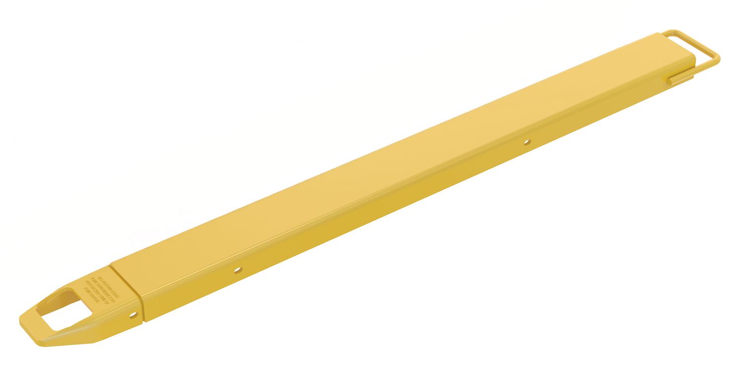 Vestil Steel Single Fork Extension - 4 In. x 60 In. 4000 lb - Yellow