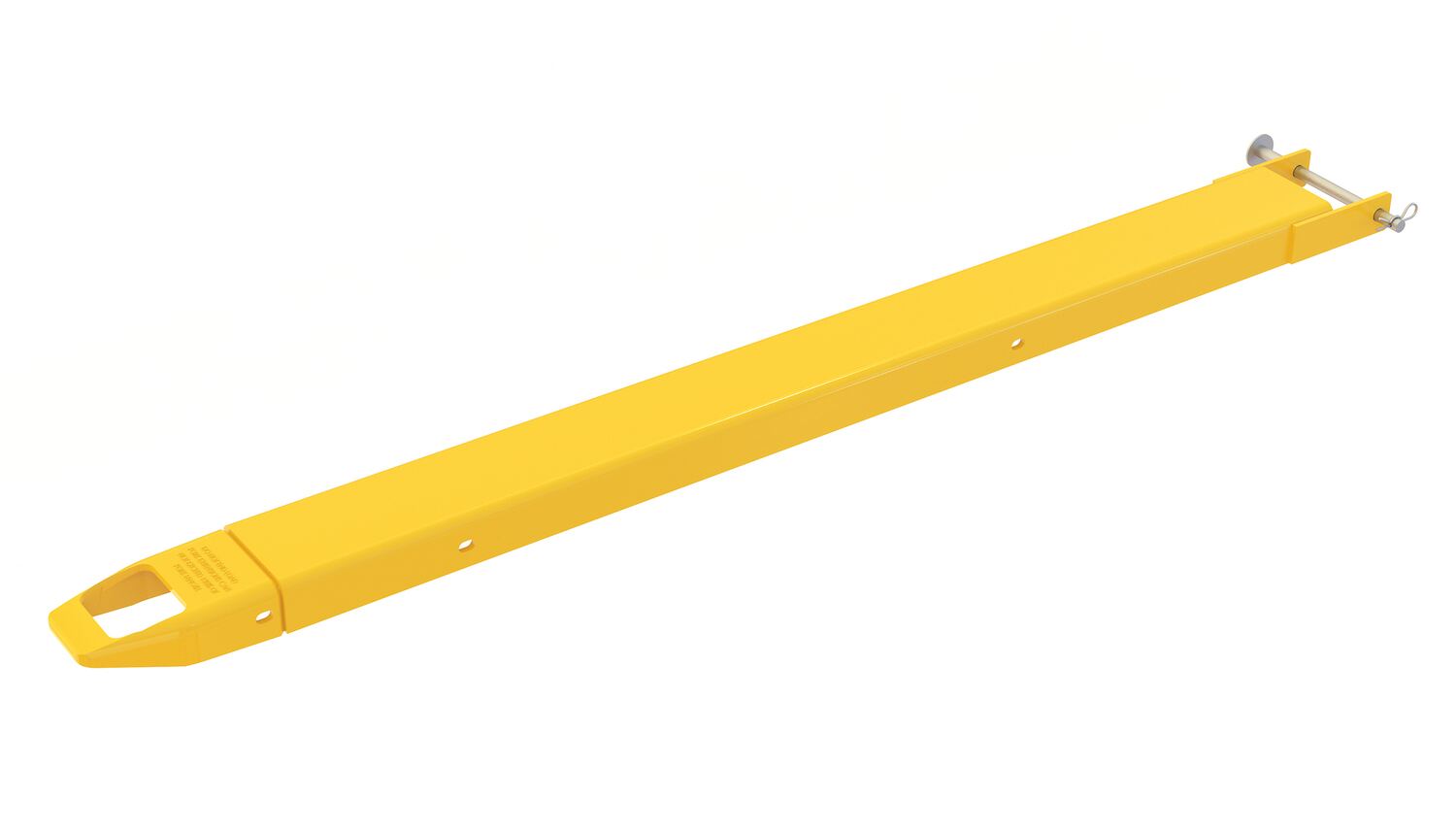 Vestil Steel Pin Style Single Fork Extension - 4 In. x 60 In. 4000 lb - Yellow