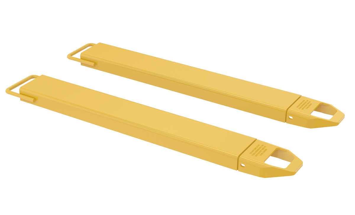 Vestil Steel Fork Extensions - 5 In. x 48 In. 4000 lb - Yellow