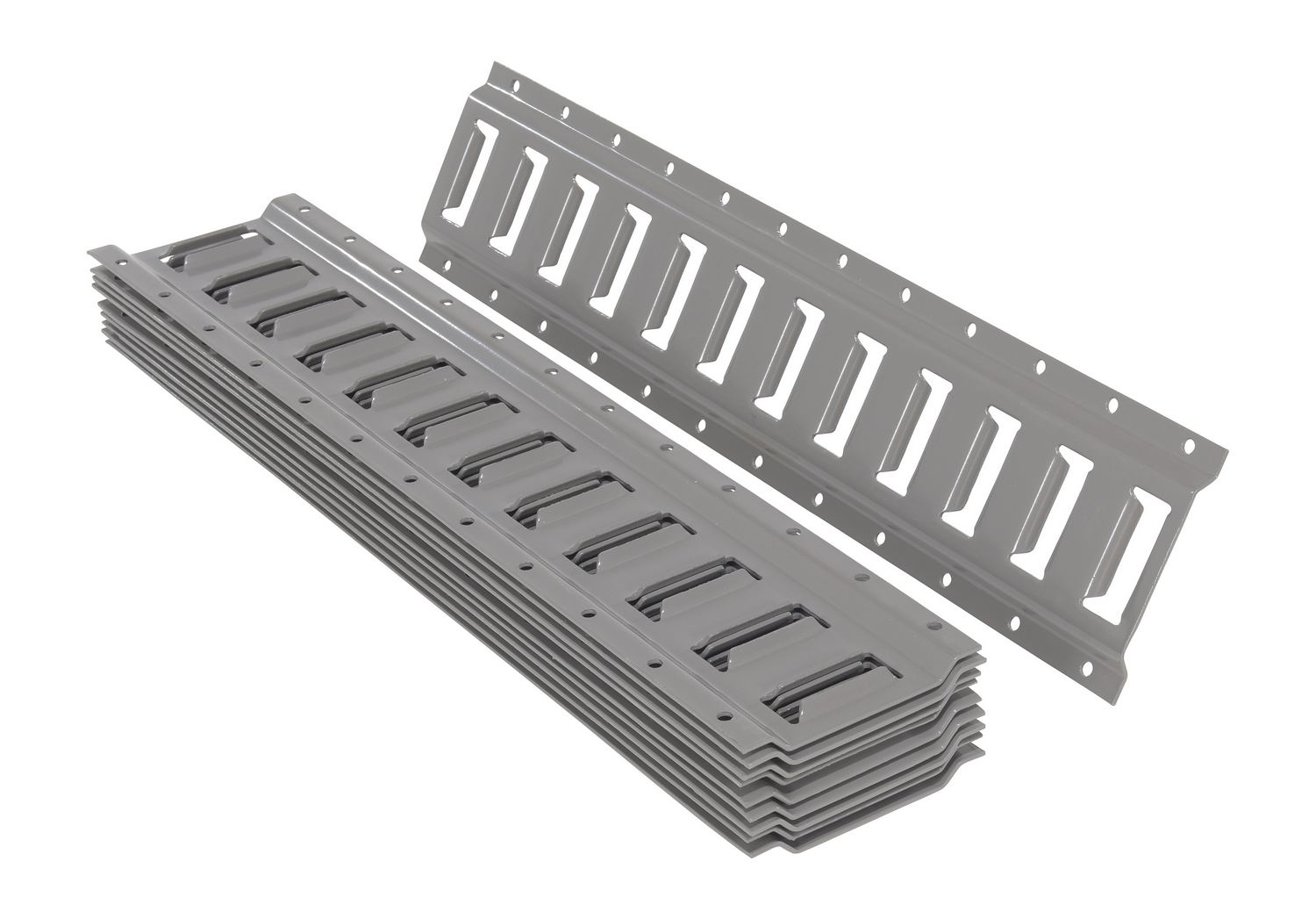 Vestil Steel E-Track - 2 Ft. Length 10 Pack - Gray