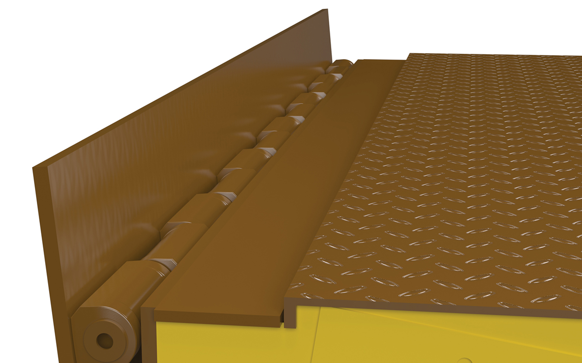 Vestil Factory Installed Steel Roll Off Guard For Electric/Hydraulic Dock Levelers - Brown