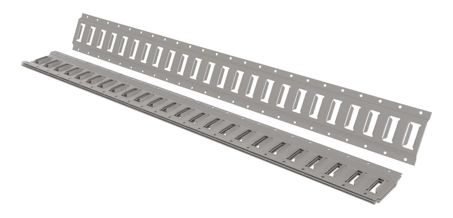 Vestil Steel E-Track - 4 Ft. Length 4 Pack - Gray