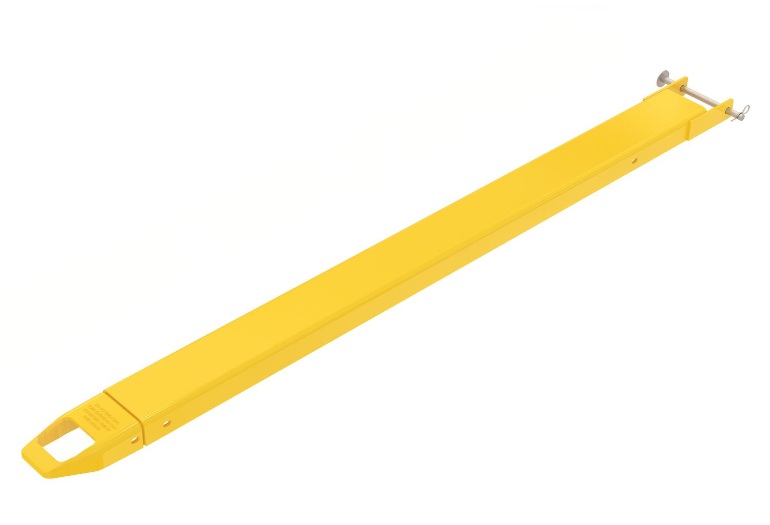 Vestil Steel Pin Style Single Fork Extension - 4 In. x 72 In. 4000 lb - Yellow