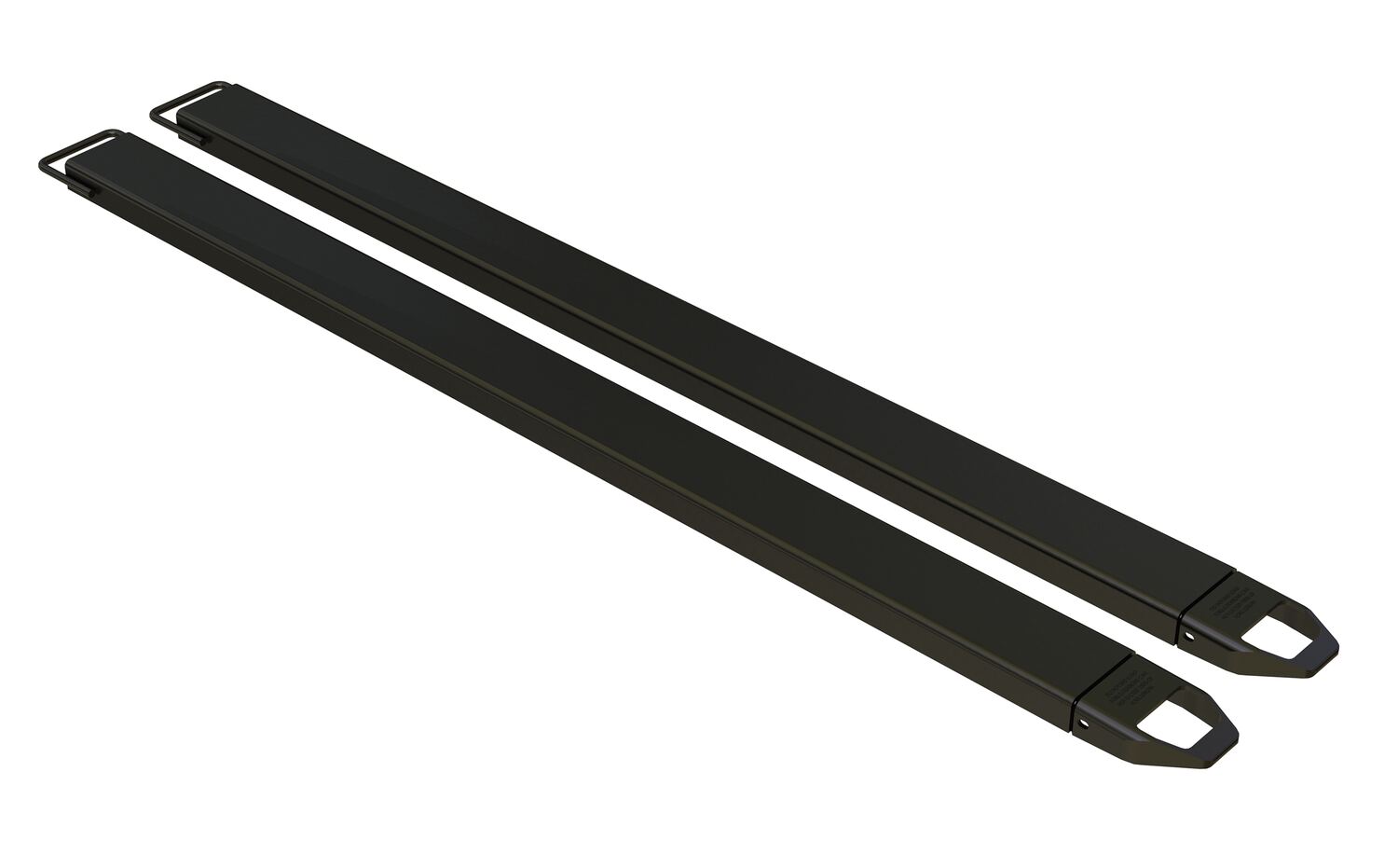 Vestil Steel Fork Extensions - 6 In. x 96 In. 4,000 lb - Black