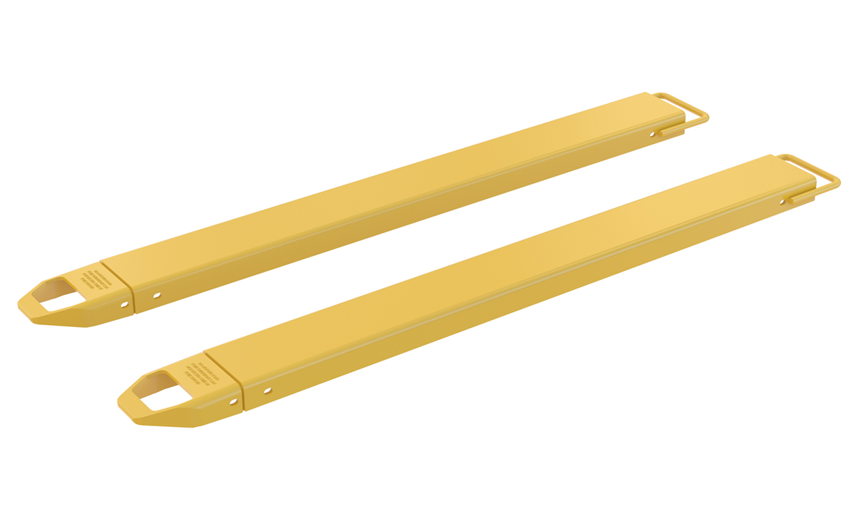 Vestil Steel Fork Extensions - 5 In. x 66 In. 4,000 lb - Yellow
