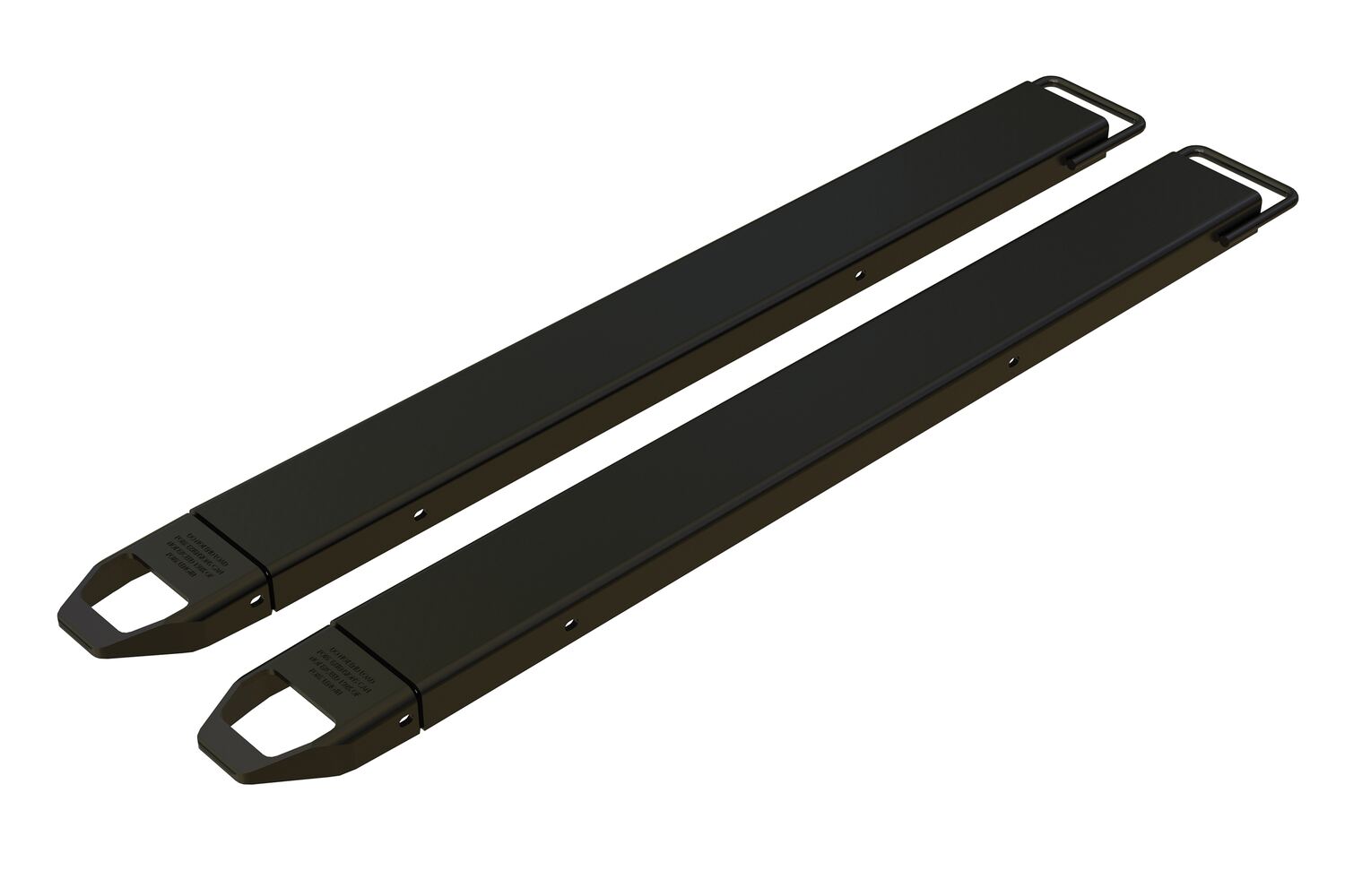 Vestil Steel Fork Extensions - 6 In. x 63 In. 4,000 lb - Black