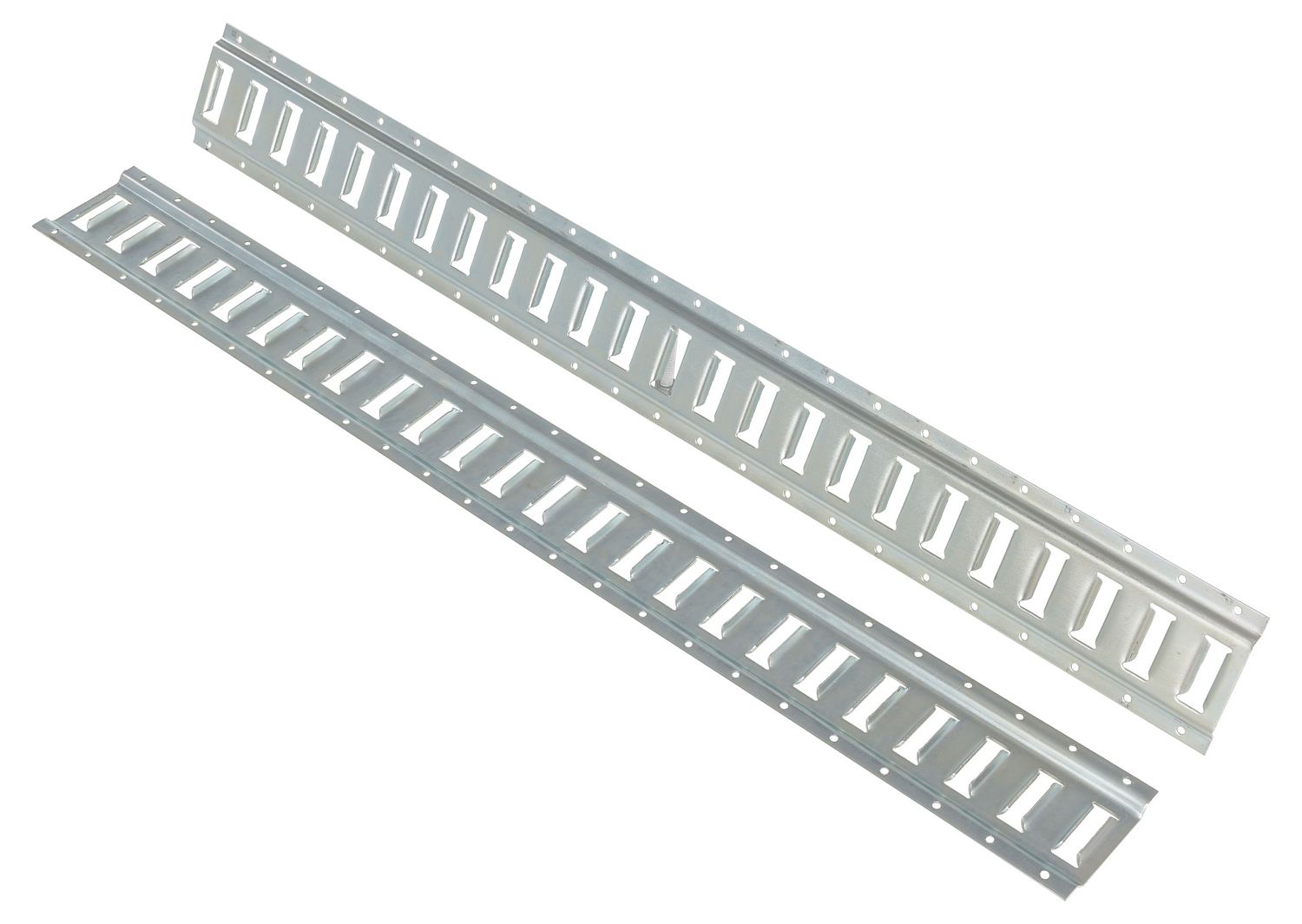 Vestil Steel Zinc Plated E-Track - 4 Ft. Length 2 Pack - Gray