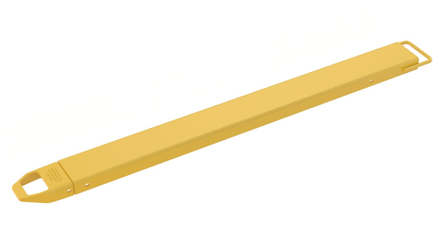 Vestil Steel Single Fork Extension - 5 In. x 72 In. 4,000 lb - Yellow