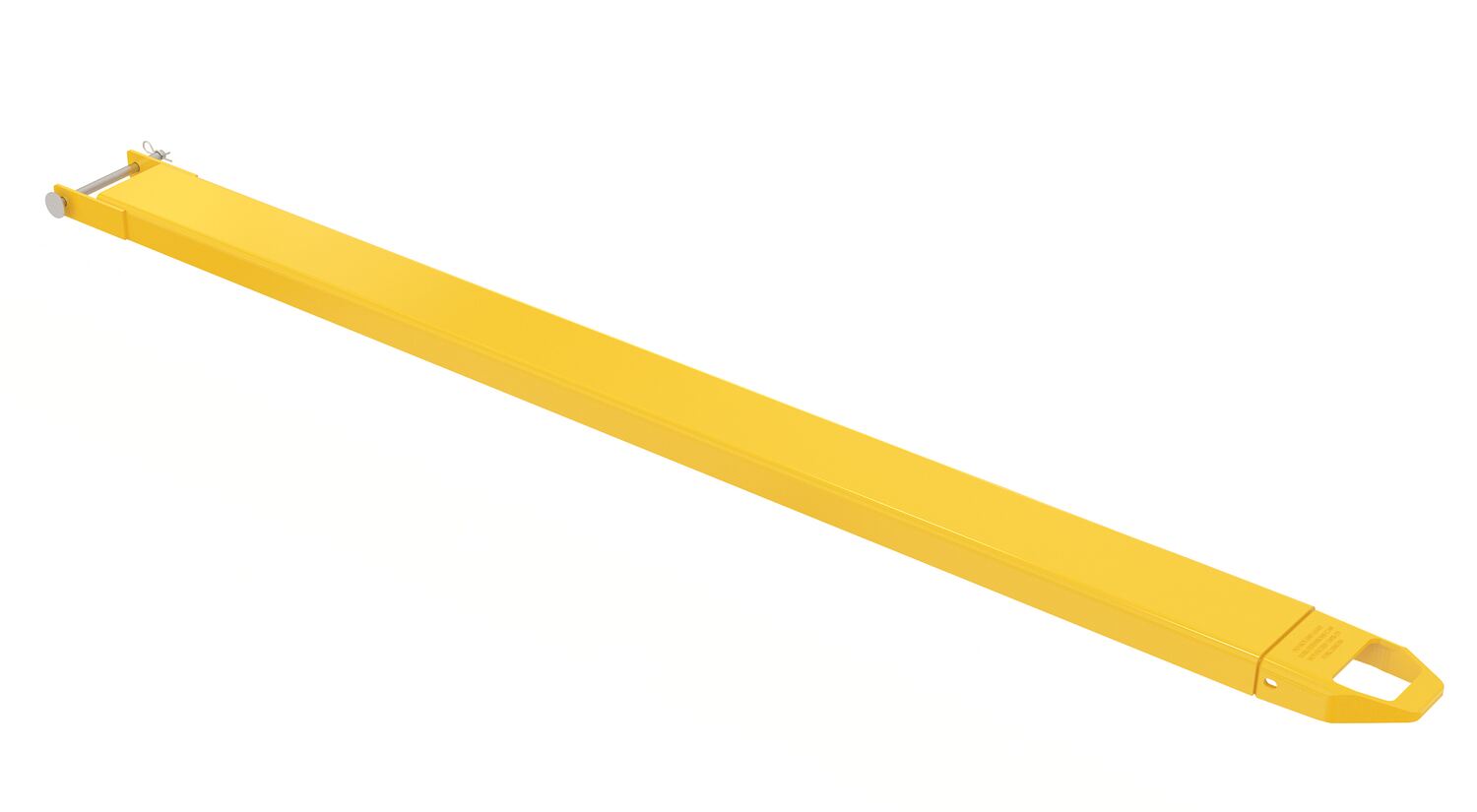 Vestil Steel Pin Style Single Fork Extension - 5 In. x 90 In. 4,000 lb - Yellow