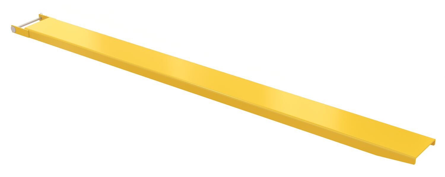 Vestil Steel Pin Style Single Fork Extension - 7 In. x 108 In. 4,000 lb - Yellow