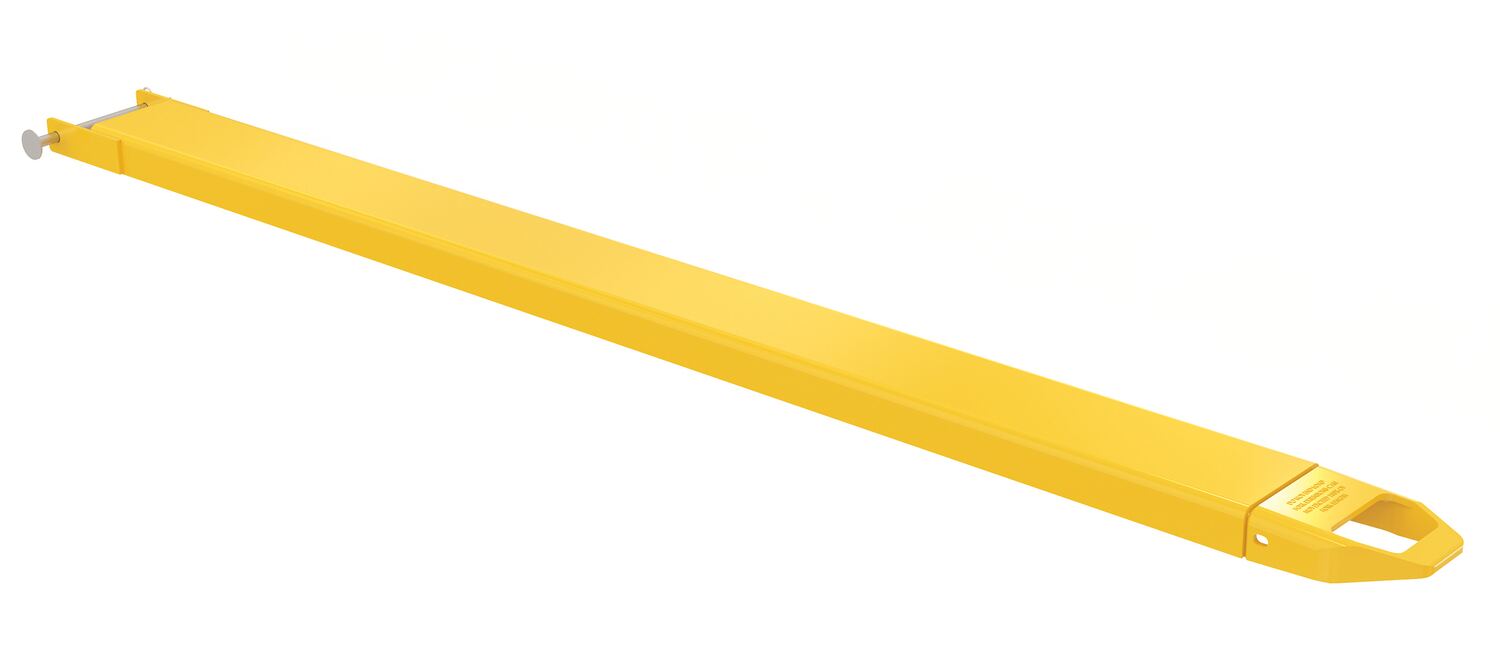Vestil Steel Pin Style Single Fork Extension - 6 In. x 84 In. 4,000 lb - Yellow