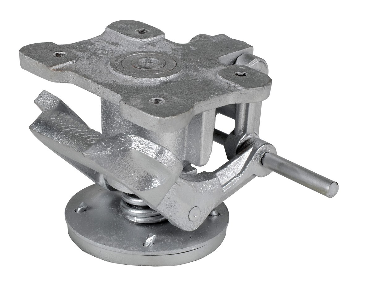 Vestil Steel Top Mount Floor Lock - 4-1/2 to 5-5/8 In. Height - Silver