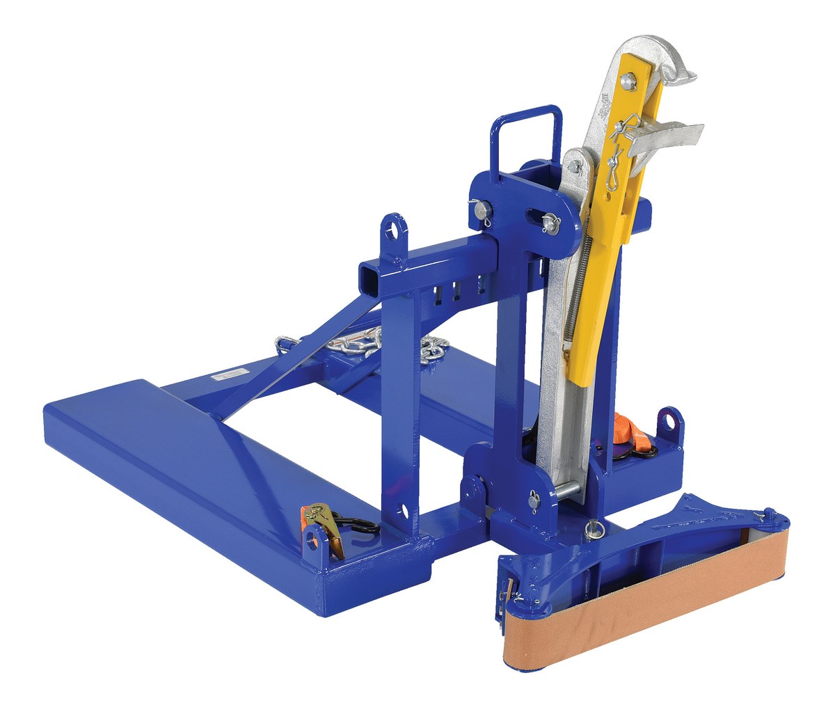 Vestil Steel Automatic Eagle Beak 1 Drum with Belt Saddle - 1,000 lb - Blue