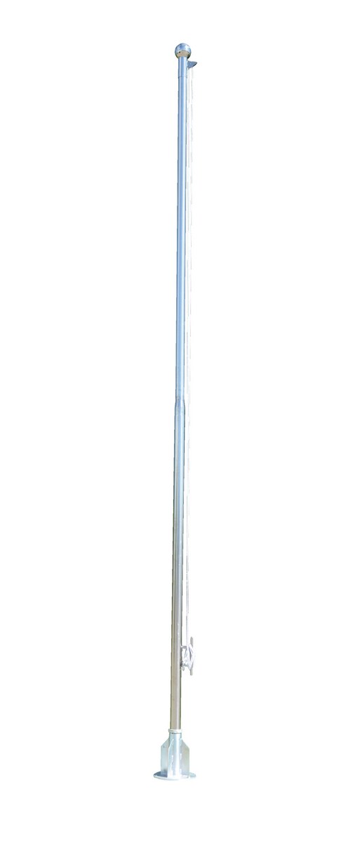 Vestil Stainless Steel Flagpole - 20 Ft. Height - Silver