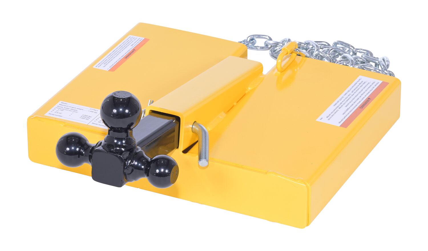 Vestil Steel Fork Lift Hitch Attachment 20-15/16 In x 18-1/2 In x - 9-3/16 In 1500 lb - Yellow