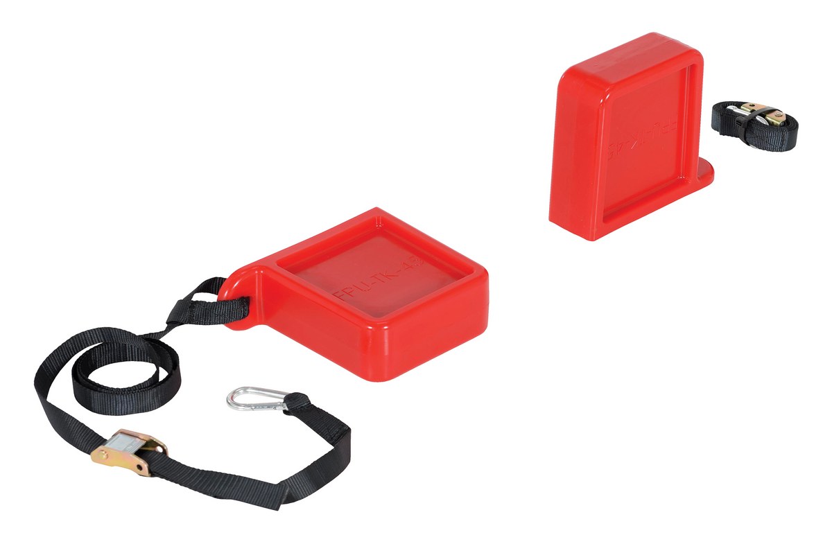 Vestil Thick Polyurethane Fork Tip Protector - 5-5/8 In. x 3/4 In. Fork Pocket - Red