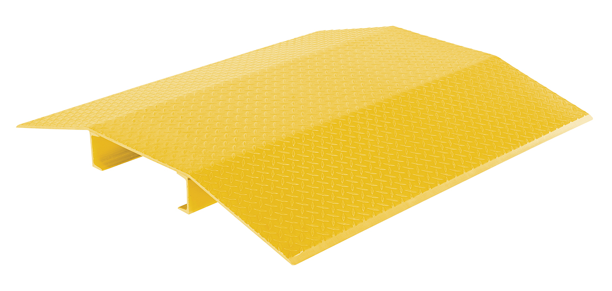 Vestil Fabricated Aluminum Hose and Cable Crossovers - 48 In. x 44 In. 2000 lb - Yellow