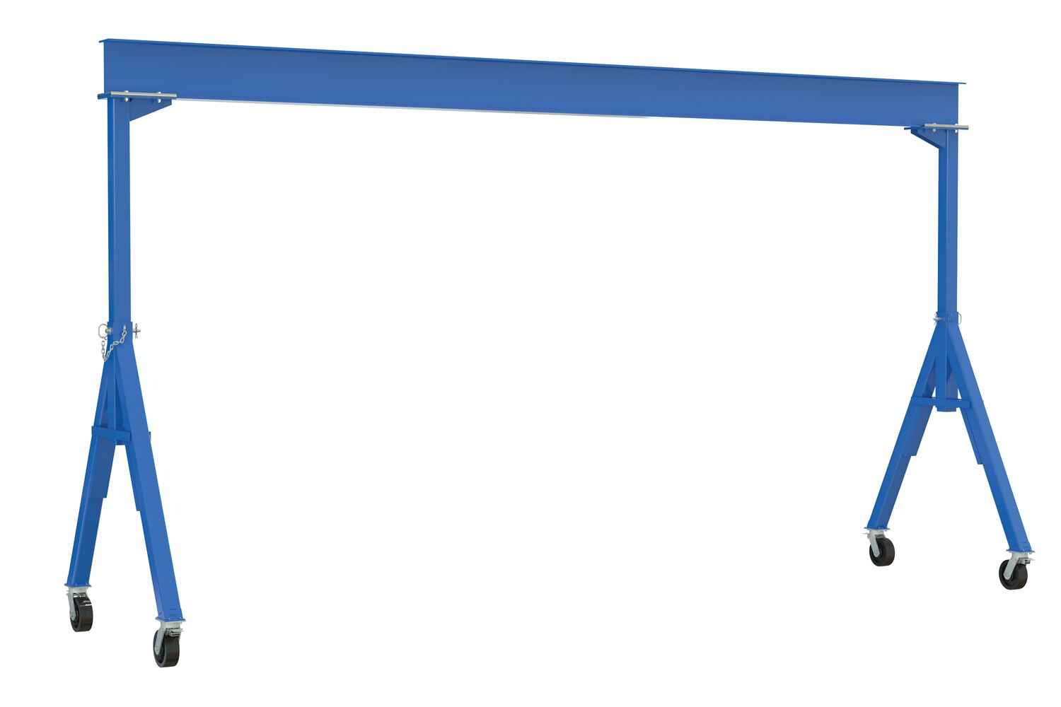 Vestil Steel Fixed Gantry Crane with Total Locking Phenolic Casters - 15 Ft. 8000 lb - Blue