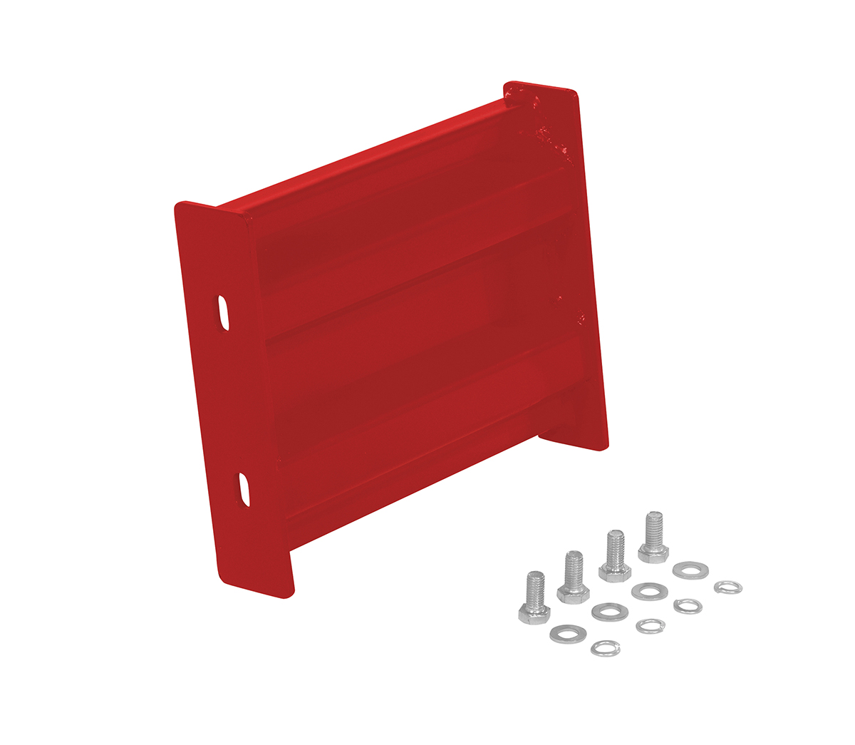 Vestil Steel 2 Ribbed Bolt On Style Guard Rail - 6 In. Length - Red