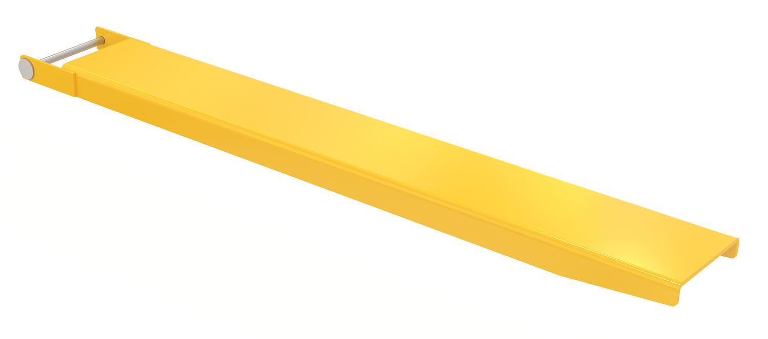 Vestil Steel Pin Style Single Fork Extension - 7 In. x 54 In. 4,000 lb - Yellow