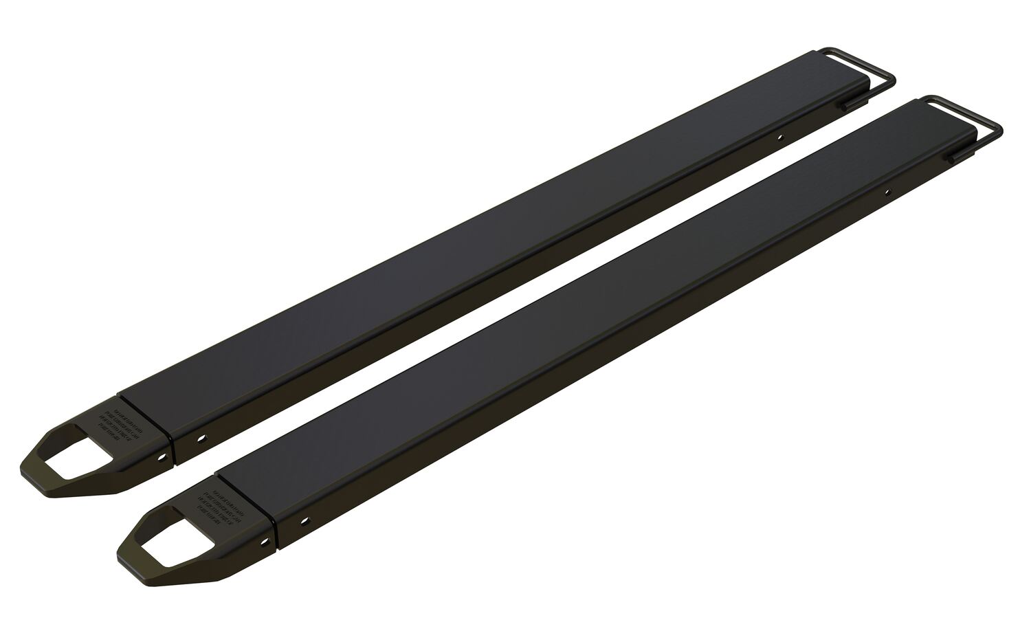 Vestil Steel Fork Extensions - 6 In. x 72 In. 4,000 lb - Black