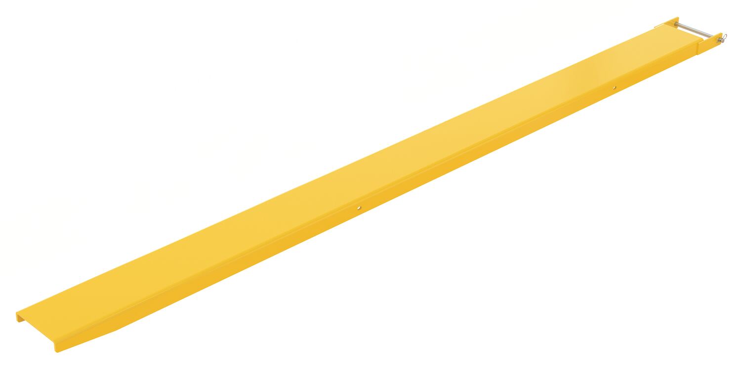 Vestil Steel Pin Style Single Fork Extension - 8 In. x 120 In. 4,000 lb - Yellow