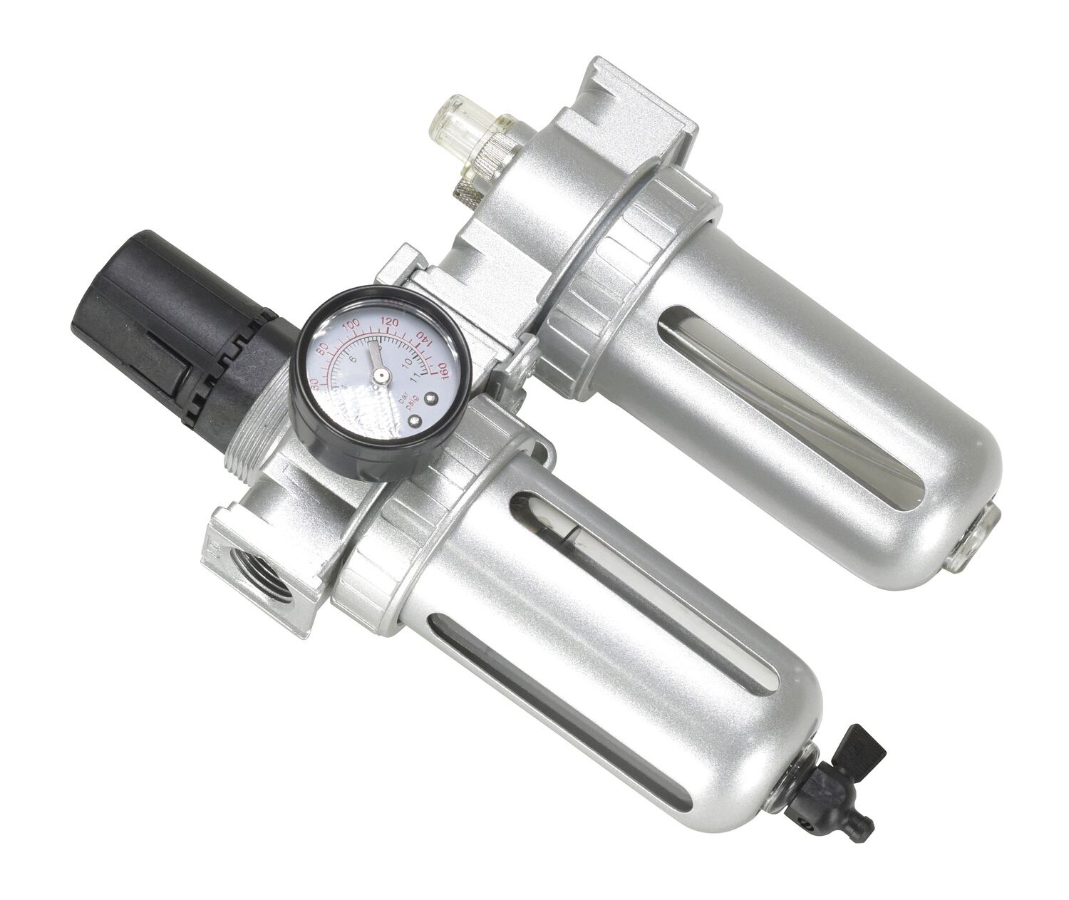 Vestil Air Filter/Lubricator/Regulator Port Hole - 1/2 In. For Rotary Air/Oil Powered Units - Silver