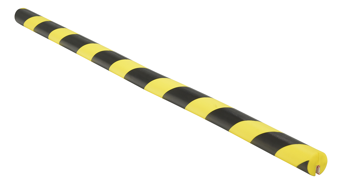 Vestil Polyurethane Foam Edge Guard - 40 In. Length x 5/16 In. Slot Width Black / - Yellow