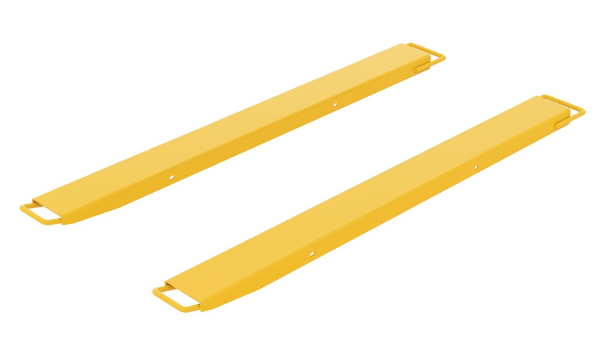 Vestil Steel High Strength Fork Extensions - 5 In. x 63 In. 4,000 lb - Yellow