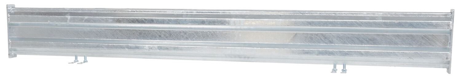 Vestil Galvanized Steel 2 Ribbed Bolt On Style Guard Rail - 78 In. Length - Gray