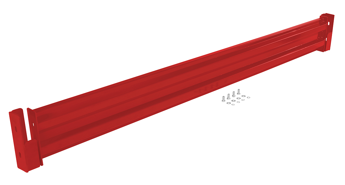 Vestil Steel 2 Ribbed Drop In Style Guard Rail - 114 In. Length - Red