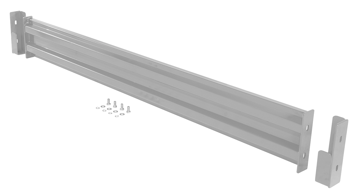 Vestil Steel 2 Ribbed Drop In Style Guard Rail - 78 In. Length - Silver