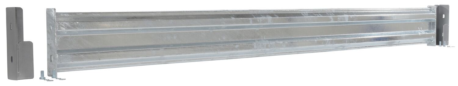 Vestil Galvanized Steel 2 Ribbed Drop In Style Guard Rail - 102 In. Length - Gray