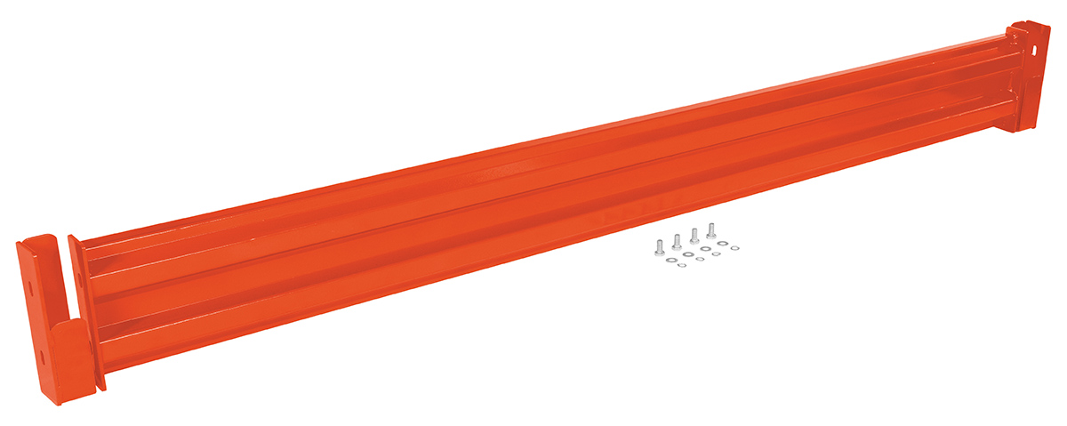 Vestil Steel 2 Ribbed Drop In Style Guard Rail - 102 In. Length - Orange