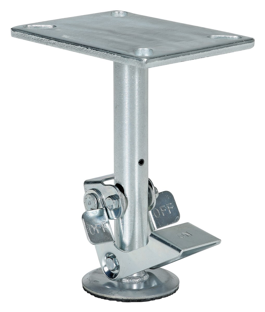 Vestil Steel Floor Lock - 9-5/8 to 10-5/8 In. Height - Silver