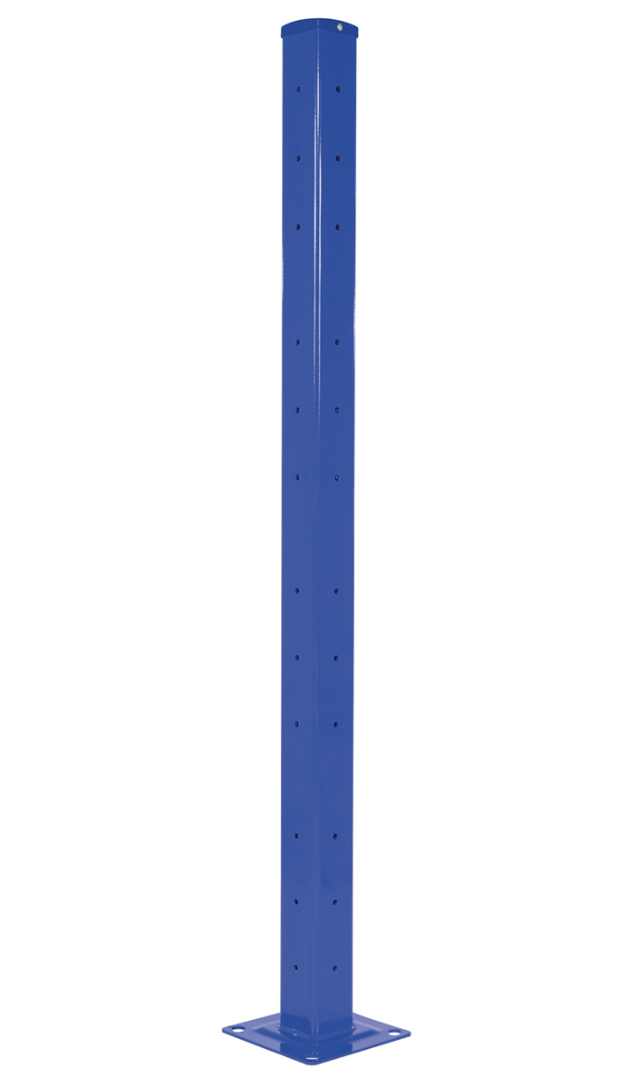 Vestil Steel Rigid Tube Post Drop In Style - 72 In. For 2 Ribbed Drop In Style Guard Rails - Blue