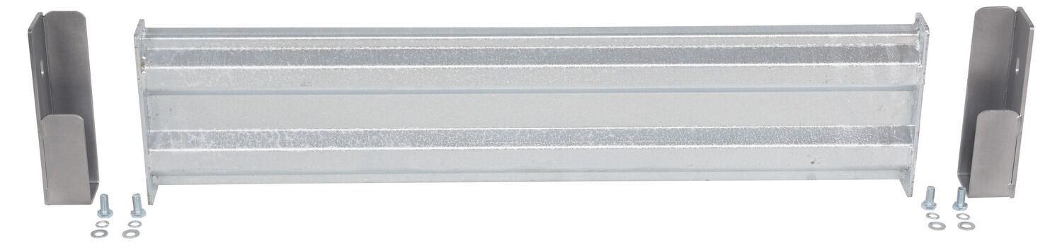 Vestil Galvanized Steel 2 Ribbed Drop In Style Guard Rail - 42 In. Length - Gray