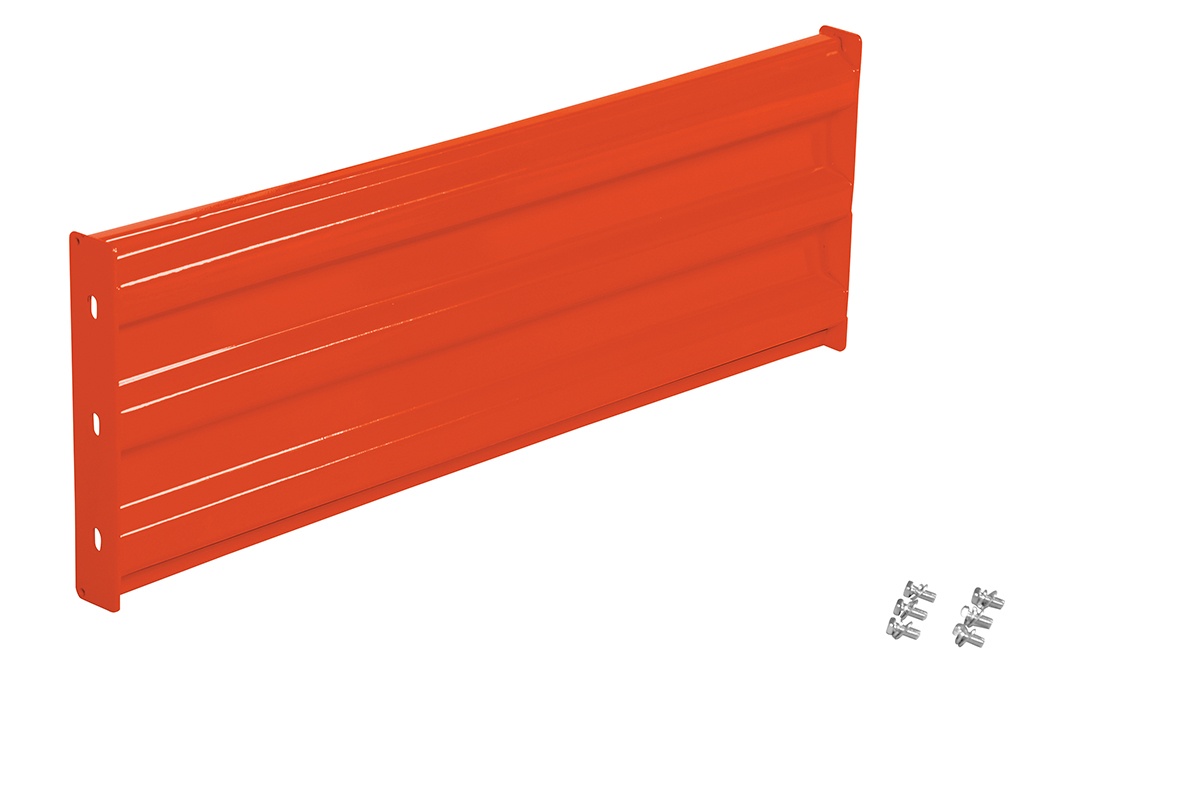 Vestil Steel 3 Ribbed Bolt On Style Guard Rail - 41.875 In. Length - Orange