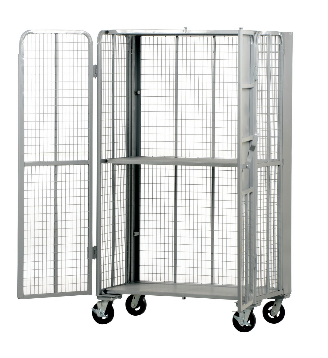Vestil Steel Folding Security Truck - 27 In. x 44 In. 2000 lb - Silver